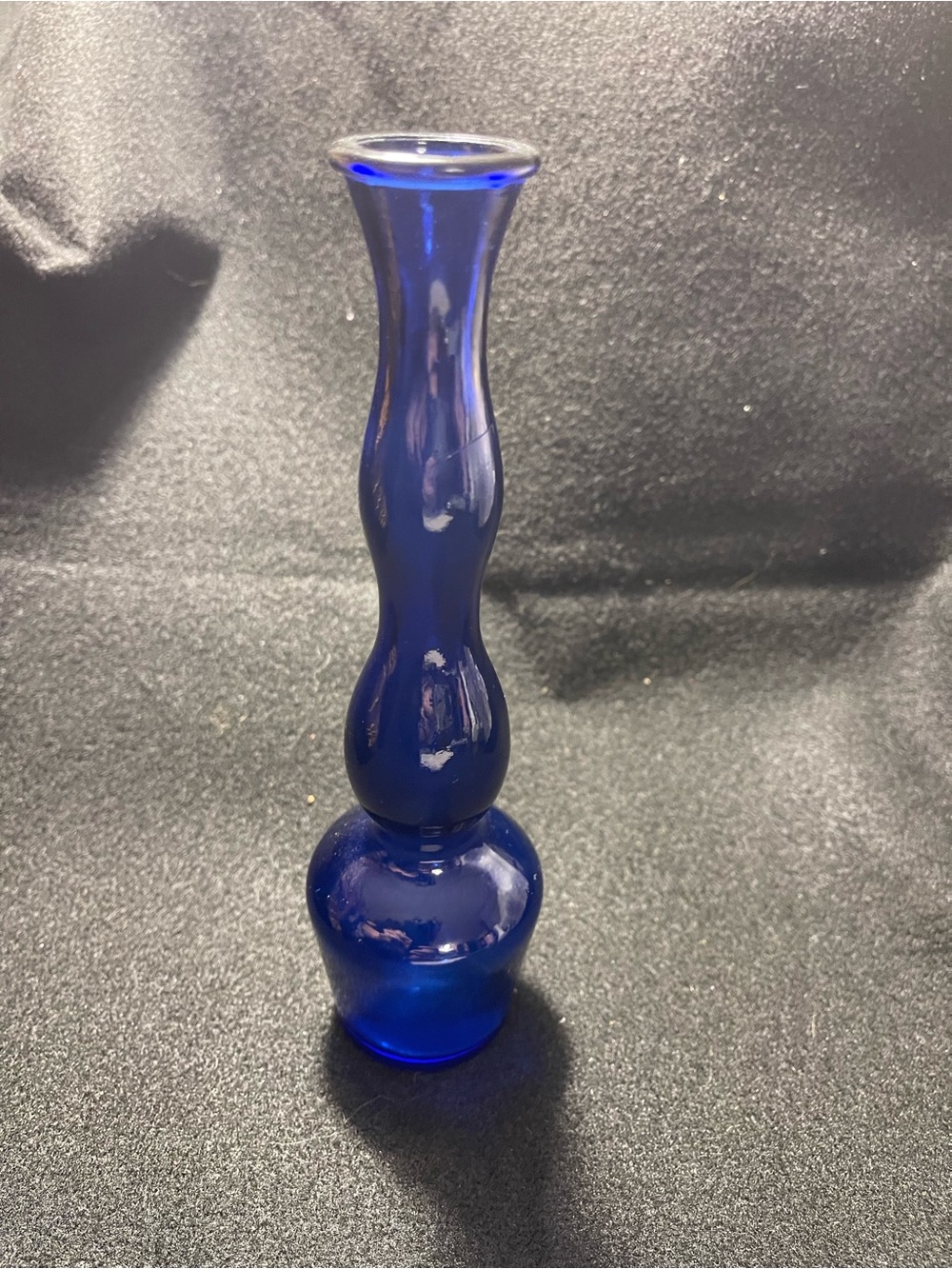 Cobalt Blue Decorative Glass Bud Vase